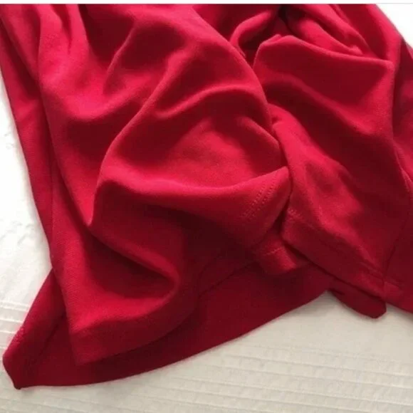 BCBGMAXAZRIA RED LONG EVENING DRAPED BELTED SLEEVELESS FLOWY DRESS - XXS - Picture 7 of 7